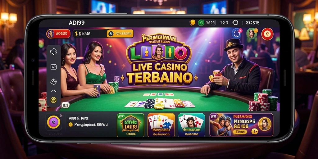 Tangkapan layar permainan Live Casino ADI99 yang menarik.