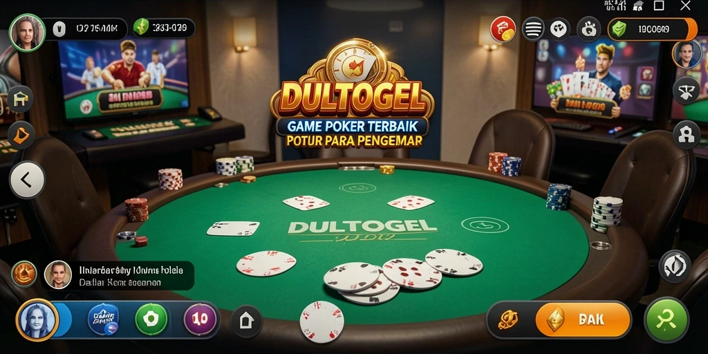Tampilan menarik dari gameplay Poker DULTOGEL