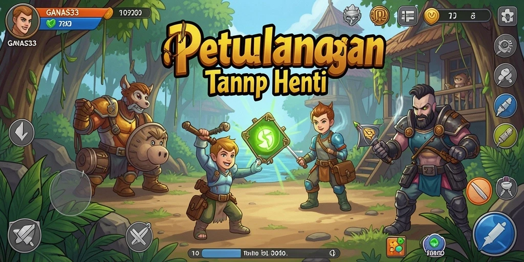 Tampilan gameplay seru dengan elemen Idle yang menarik.
