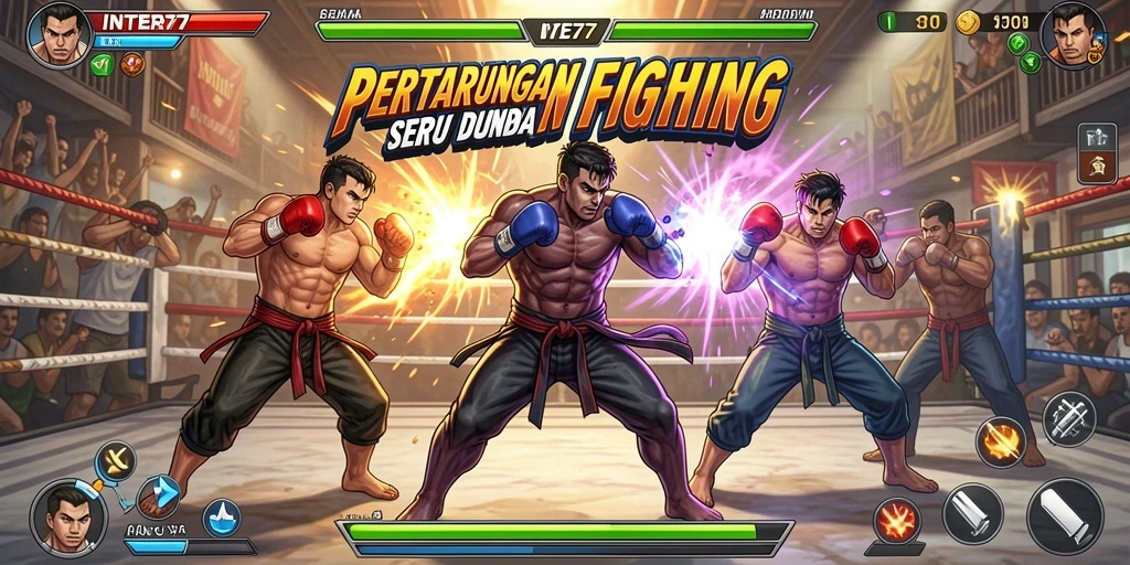 Tangkapan layar dari gameplay INTER77 menampilkan aksi pertarungan yang mendebarkan.