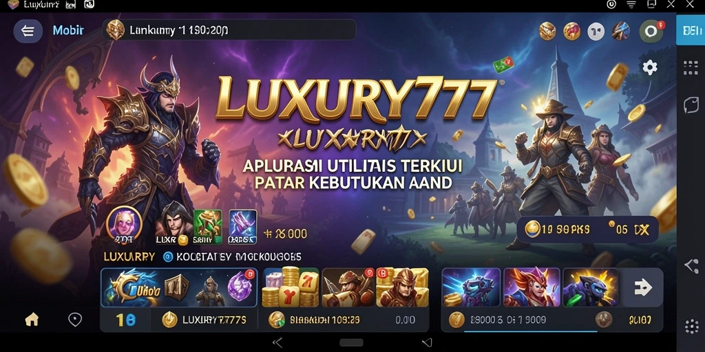 Screenshot utama LUXURY777 yang menunjukkan antarmuka pengguna yang intuitif.