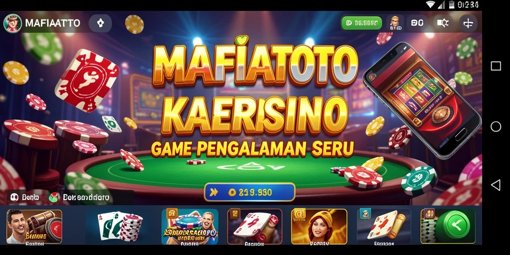 Screenshot MAFIATOTO menampilkan gameplay kasino yang mendebarkan.