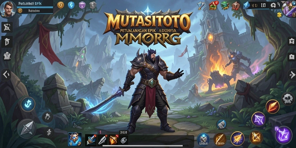 Tangkapan layar gameplay MUTASITOTO yang menampilkan pertempuran epik.