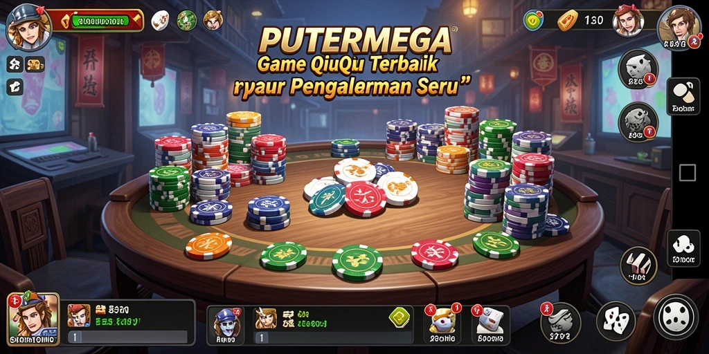 Tampilan gameplay PUTERMEGA yang seru dalam QiuQiu.