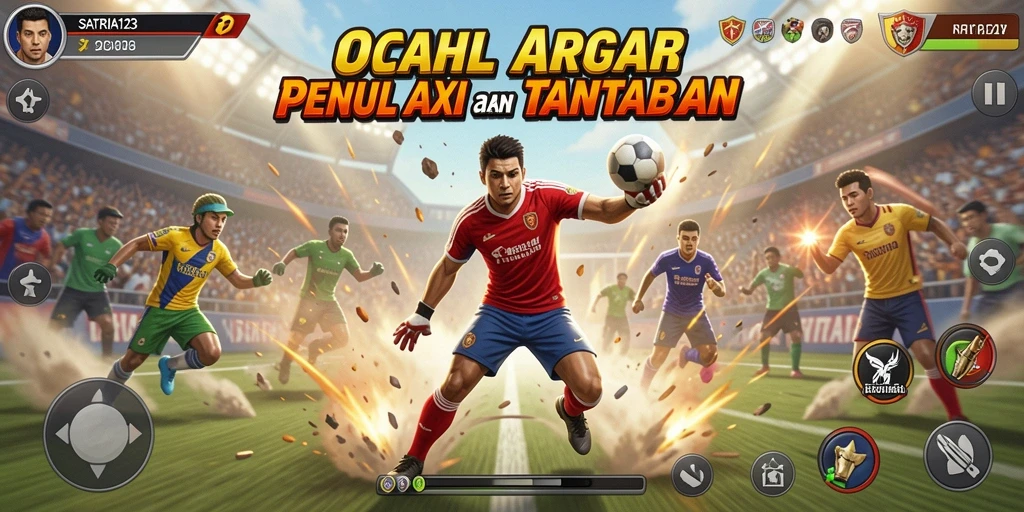 Screenshot SATRIA123 menampilkan aksi intens dalam pertandingan olahraga.